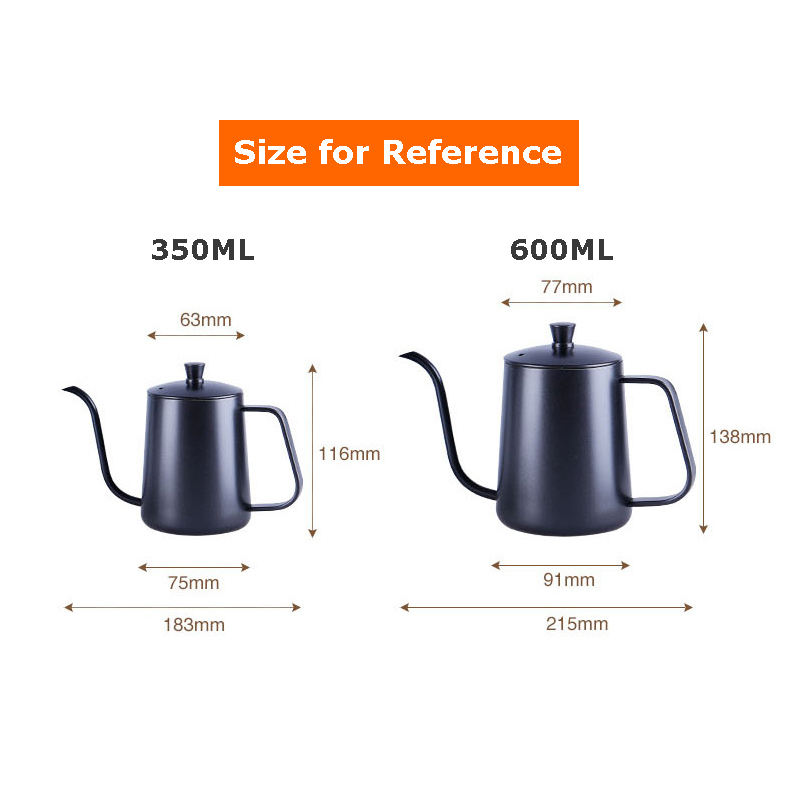 Actualización de 600 Ml de acero inoxidable Barista verter sobre café tetera de viaje tetera con cuello de cisne cafetera Espresso