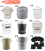 Cubo de basura para compost, cocina, interior, compost, desperdicios de comida, bote de basura con tapa, cubo para compost con filtro de carbón