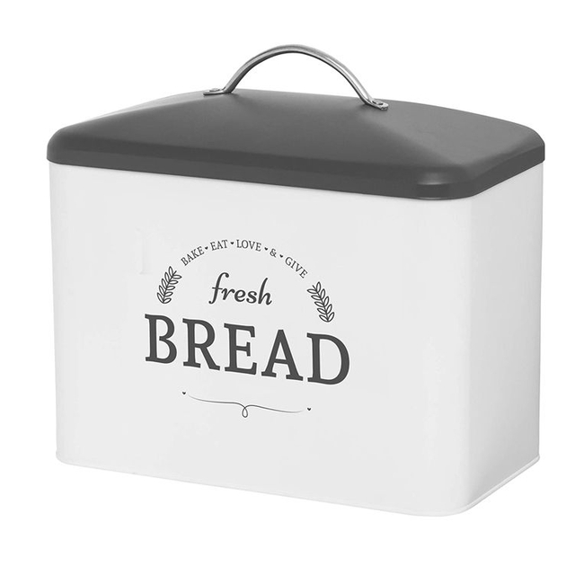 Caja de almacenamiento de alimentos de acero inoxidable personalizada directa de fábrica Venta al por mayor Bandeja de pan de novedad blanca única