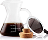 Cafetera de café en frío de vidrio con filtro de acero inoxidable
