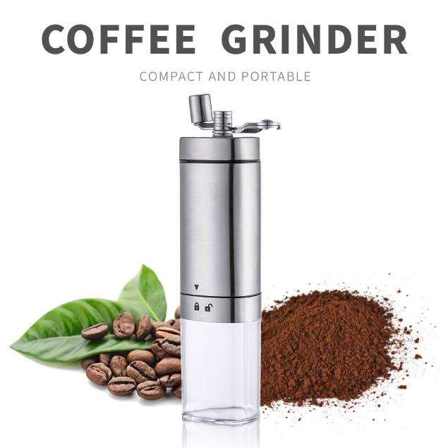Molinillo de café de mano de prensa francesa espresso de goteo de cerámica ajustable de acero inoxidable