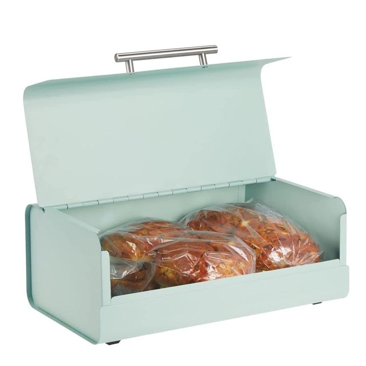 Caja de almacenamiento del pan del bocado de los envases de comida del metal de la cocina del estilo del cortijo para el compartimiento de pan