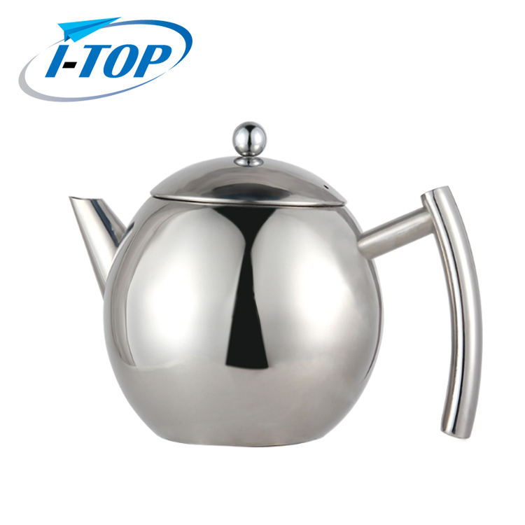 Tetera de acero inoxidable de 34 a 50 onzas con infusor, calentador de té con infusor de tetera para té suelto