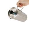 Percolador de café para acampar, olla de acero inoxidable 304 para hacer café, para viajes al aire libre, estufa de fogata, prensa de café de preparación rápida