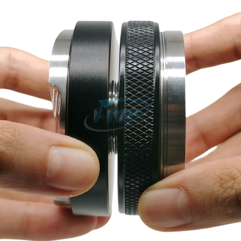 Venta al por mayor personalizada 58 Mm 53 Mm 51 Mm profesional Barista Espresso accesorios ajustable distribuidor de café de doble cabezal