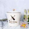 Gran oferta de Amazon, enfriador de bebidas de fiesta de doble pared, cubo de hielo de champán aislado de acero inoxidable con mango