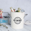 Cubo de hielo de champán para bebidas de estilo rural, cubo de hielo aislado de acero inoxidable de doble pared para enfriar cerveza