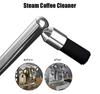 Limpiador de máquina de café semiautomático cepillo de limpieza de máquina de café cepillo de vapor, herramienta de limpieza de vapor de aluminio cepillo de café de nailon