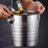 Bar Tools Cubitera de hielo de doble pared de acero inoxidable con aislamiento de 3,5 cuartos de galón con colador