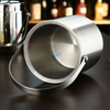regalo perfecto 4L Cubo de metal plateado Enfriador de cubo de vino Cubo de hielo galvanizado con doble pared
