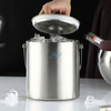 regalo perfecto 4L Cubo de metal plateado Enfriador de cubo de vino Cubo de hielo galvanizado con doble pared