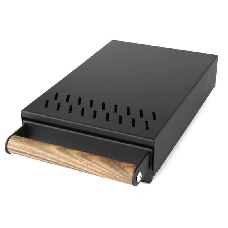 Cajón de caja de golpe de espresso, contenedor de golpe de café desmontable de acero inoxidable, caja de golpe de Barista duradera absorbente de golpes