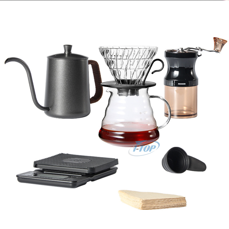 Bolsa de viaje para café, gran oferta, accesorios para bebedores de café, juego de herramientas portátiles para café al aire libre