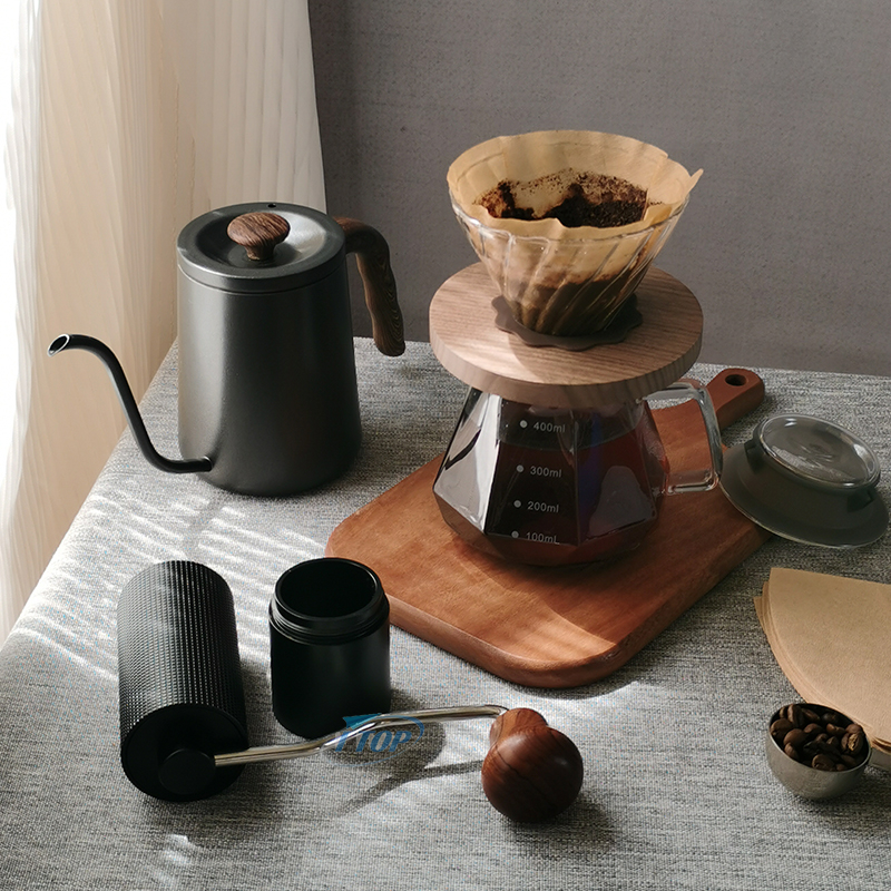 Juego de café V60, molinillo de café, filtro de goteo, hervidor, bolsa de viaje, Kit de regalo, herramientas de Barista, juego de regalo de café Espresso