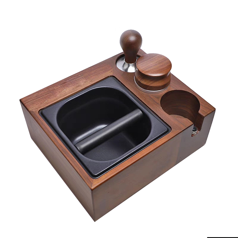 Caja de café de madera de nogal natural Caja de café