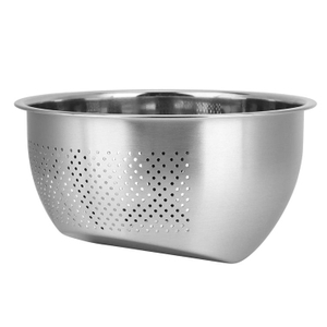 Colador vendedor caliente del cuenco de lavado del arroz del acero inoxidable de Amazon y colador de la cocina con los escurridores laterales