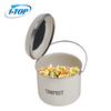 Contenedor de abono para cocina Encimera Contenedor de abono interior Cubo de abono para encimera con tapa 100% a prueba de herrumbre