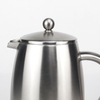 Prensa de café satinada de 34 onzas, acero inoxidable de doble pared, apta para lavavajillas, prensa francesa