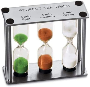 Temporizador de té perfecto 3 en 1, incluye temporizadores de reloj de arena de arena de 3, 4 y 5 minutos, utilícelo para preparar té o mantener el tiempo en la cocina