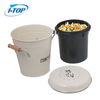 Cubo de compostaje Mostrador de cocina de 1,0 galones Fácil de limpiar con tapa sellada para desechos de alimentos Cubo de compostaje con filtro de carbón