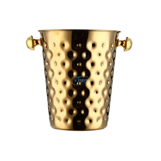 Venta caliente Cubo de hielo aislado de 2,8 L Cubo de hielo de acero inoxidable de doble pared con pinzas para hielo, cuchara, tapa