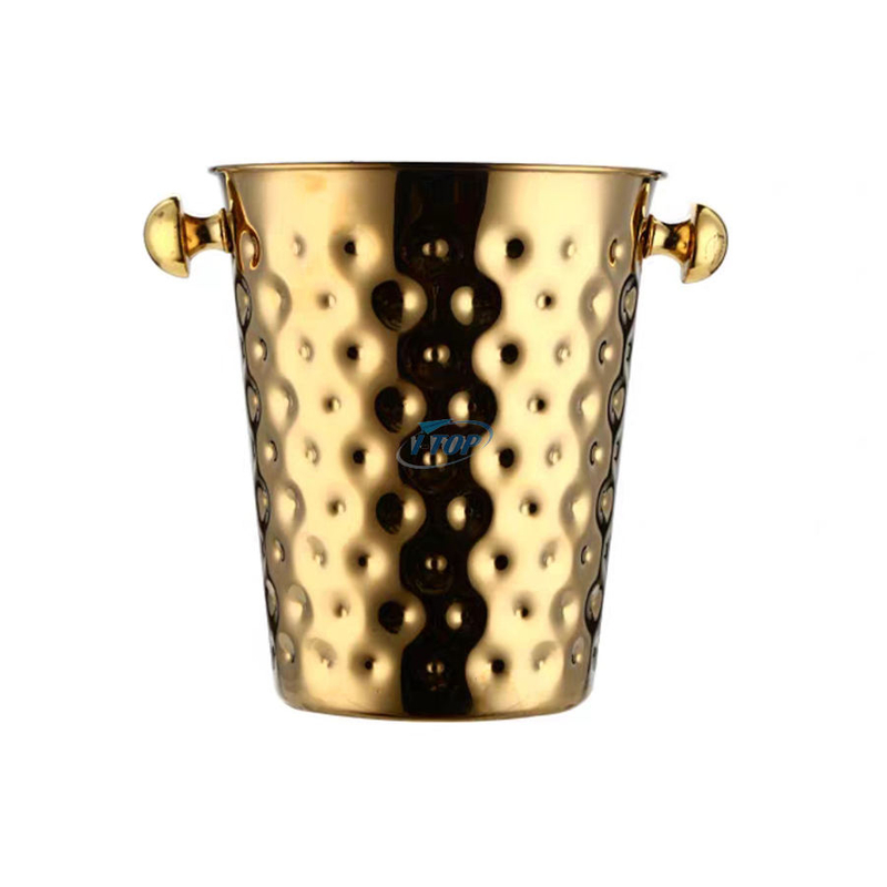 Venta caliente Cubo de hielo aislado de 2,8 L Cubo de hielo de acero inoxidable de doble pared con pinzas para hielo, cuchara, tapa