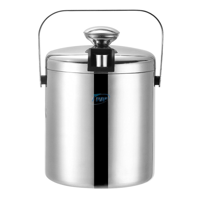 Enfriador de bebidas de fiesta con logotipo personalizado, acero inoxidable aislado, mantiene el hielo congelado, cubo de hielo más largo para cócteles y fiestas