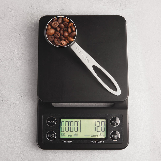 Gran oferta, utensilios de cocina de alta calidad, cucharas y tazas medidoras de acero inoxidable, 30 gramos