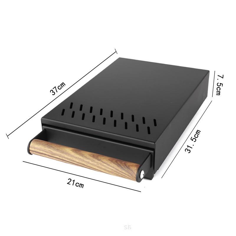 Cajón de caja de golpe de espresso, contenedor de golpe de café desmontable de acero inoxidable, caja de golpe de Barista duradera absorbente de golpes