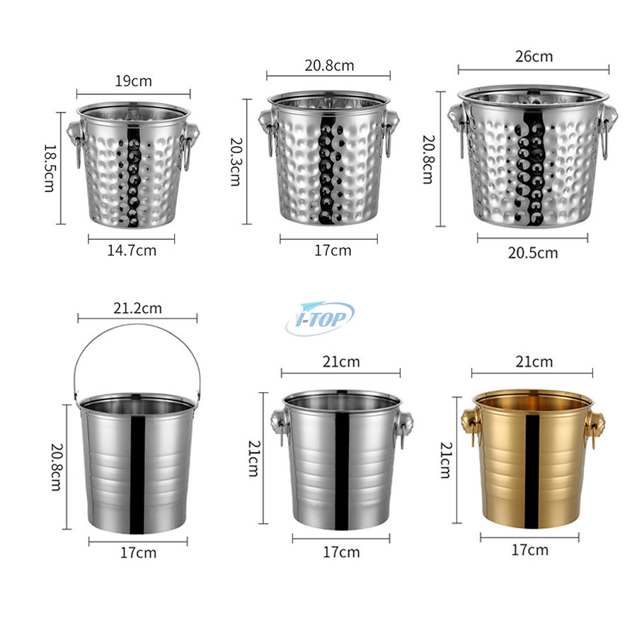Cubitera de hielo de doble pared de Metal con tapa, pinzas para hielo y colador Cubitera de hielo aislada de 3L para coctelería, vino, accesorios de bar