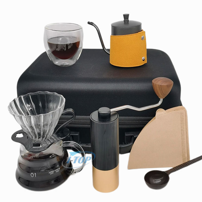 Gran oferta, juego de café V60, Mini molinillo de café Manual de grano de café portátil de acero inoxidable, venta al por mayor