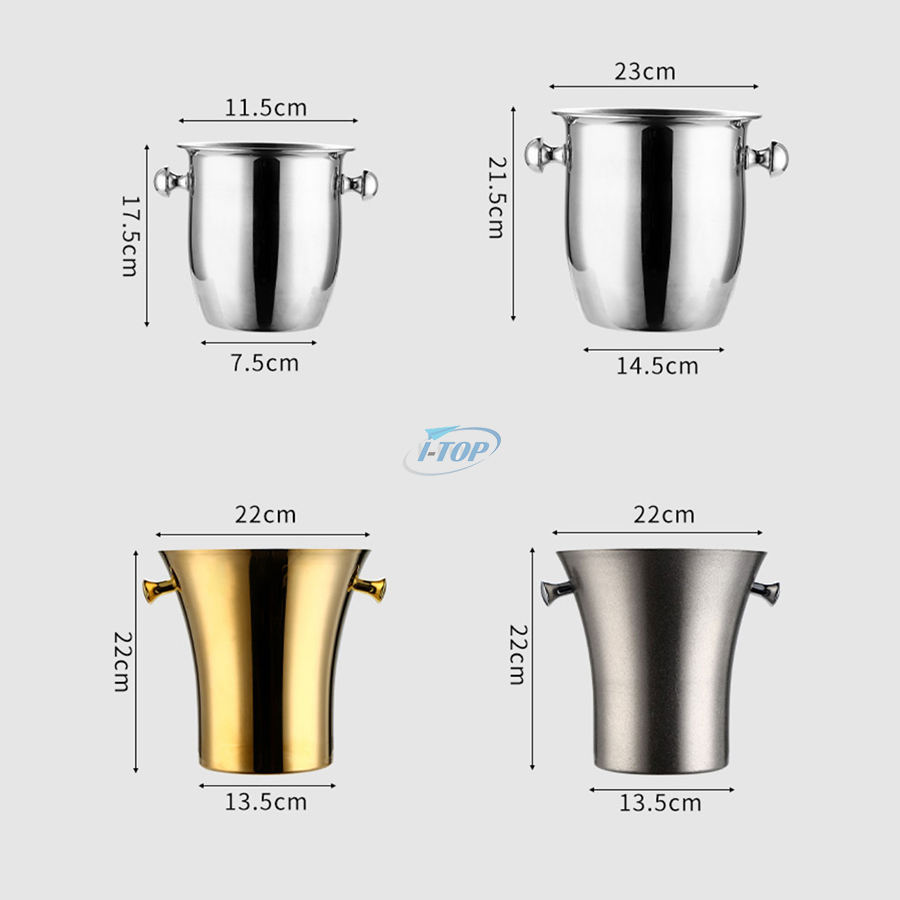 Herramientas de Bar, enfriador de barril de cerveza portátil, cubo de vino de champán, cubo de hielo de acero inoxidable de doble pared para reunión de Buffet al aire libre
