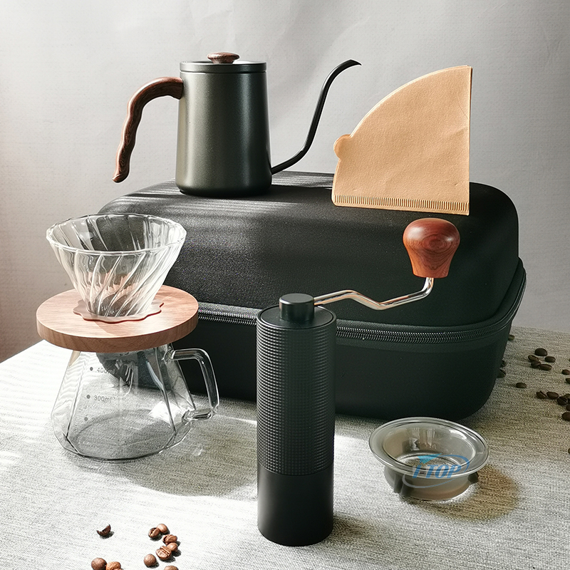 Juego de café V60, molinillo de café, filtro de goteo, hervidor, bolsa de viaje, Kit de regalo, herramientas de Barista, juego de regalo de café Espresso