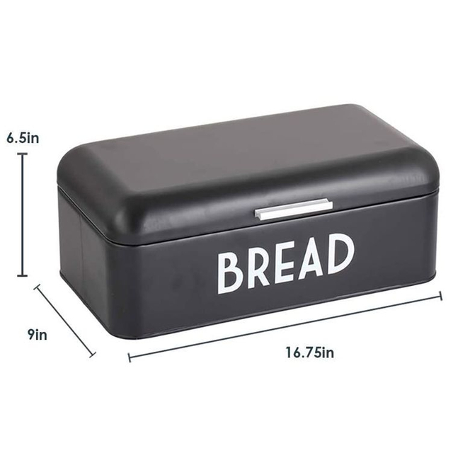 Venta al por mayor, caja de almacenamiento de pan de acero inoxidable de buena calidad, contenedor de pan de Metal de alta capacidad para cocina