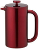 Cafetera de prensa francesa de acero inoxidable 304, incluye cuchara con clip, resistente a huellas dactilares, doble pared aislada