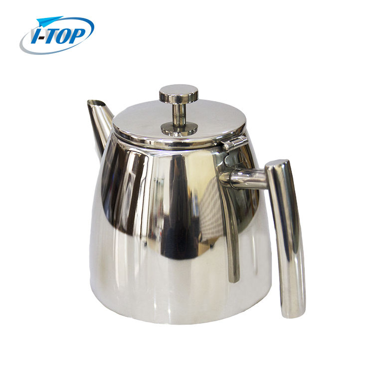 Tetera de acero inoxidable de doble pared de 1,2 l Mantiene el té caliente durante mucho tiempo con el infusor de té Tetera