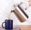 Prensa francesa de acero inoxidable, cafetera de doble pared con aislamiento de Metal, prensa de café y cafetera de té, fácil de limpiar y fácil de presionar