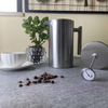 Prensa francesa de acero inoxidable de estilo clásico, cafetera de doble pared aislada de 34 oz, prensa francesa con termómetro de logotipo personalizado