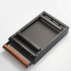 Barista Style Espresso Long Coffee Knock Bin Accesorios Cajón Acero inoxidable Knock Box Negro