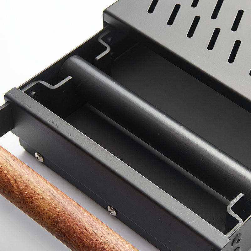 Barista Style Espresso Long Coffee Knock Bin Accesorios Cajón Acero inoxidable Knock Box Negro