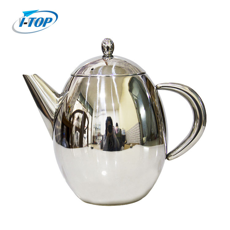 Tetera de acero inoxidable de 1,2 l con infusor para té suelto El aislamiento de doble pared mantiene el té caliente durante más tiempo