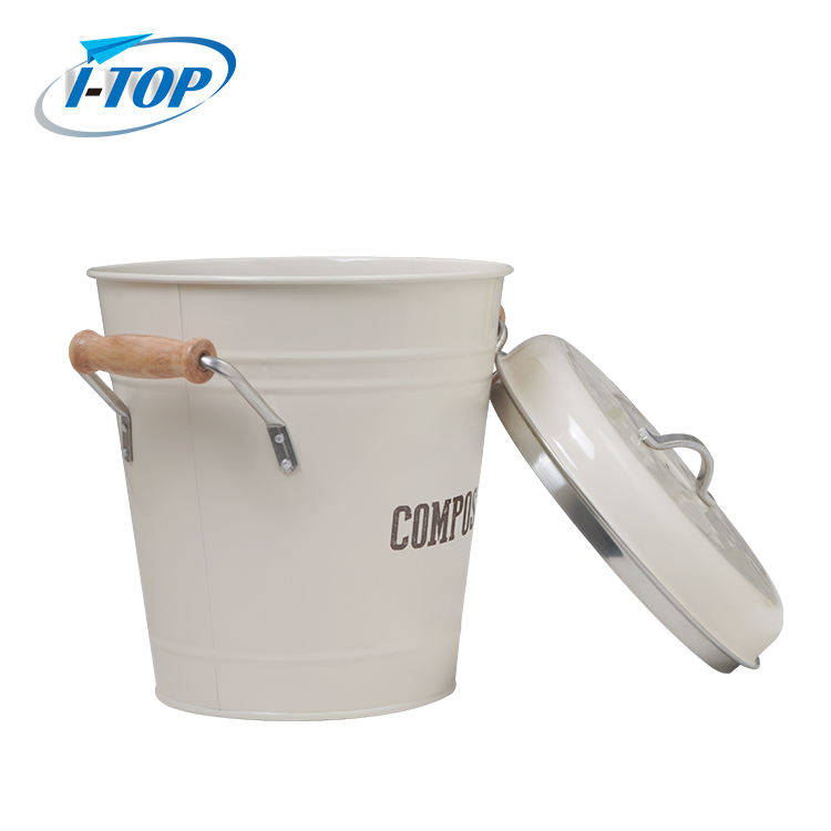 Cubo de compostaje Mostrador de cocina de 1,0 galones Fácil de limpiar con tapa sellada para desechos de alimentos Cubo de compostaje con filtro de carbón