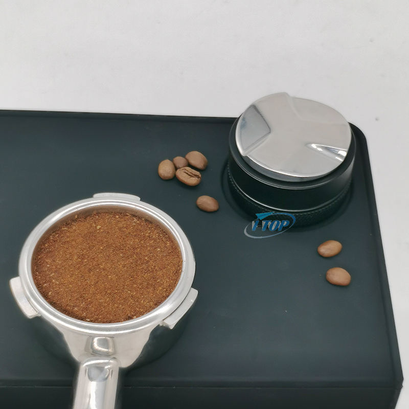 Herramienta de distribución de espresso Distribuidor de espresso de profundidad ajustable Base fija de acero inoxidable Nivelador de café Distribuidor de café