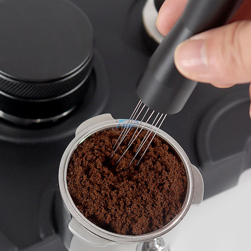 Espresso Café barista Agujas agitadoras café tamper Espresso Distribución corte diamante Juego de asas