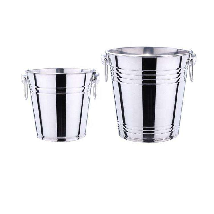 Cubitera de hielo de doble pared de Metal con tapa, pinzas para hielo y colador Cubitera de hielo aislada de 3L para coctelería, vino, accesorios de bar