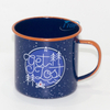 Venta al por mayor vendedora caliente de la taza del té del café de la taza del esmalte que acampa sola taza colorida