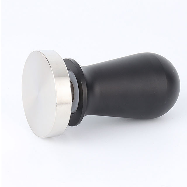 Tamper Espresso Tamper Barista Tamper de café con base plana de acero inoxidable 100 % con resorte Tamper de café