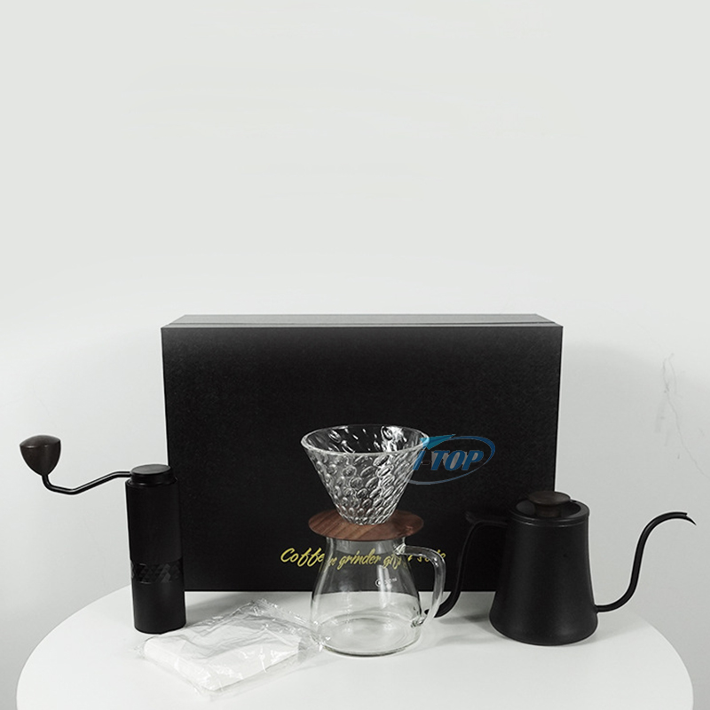 Juego de café 60 en forma de V Verter sobre la mesa de café de la cafetera y juego de mesa auxiliar Herramientas de barista