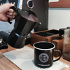 Juego de café Moka para acampar al aire libre, caja de juegos de café portátil con molinillo y moka, taza de café