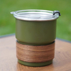 Taza de café portátil de 300 ml de una sola capa de acero inoxidable 304, taza para acampar con agua para rizar cerveza